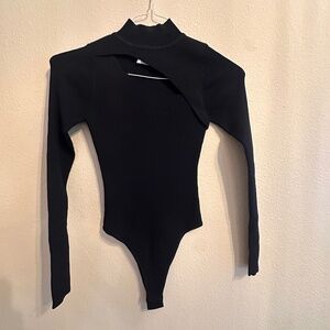 Princess Polly Asymmetric Black Body Suit